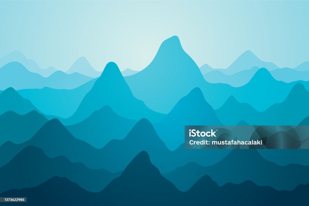 Blue Mountains Vector Background Stock Illustration - Download Image