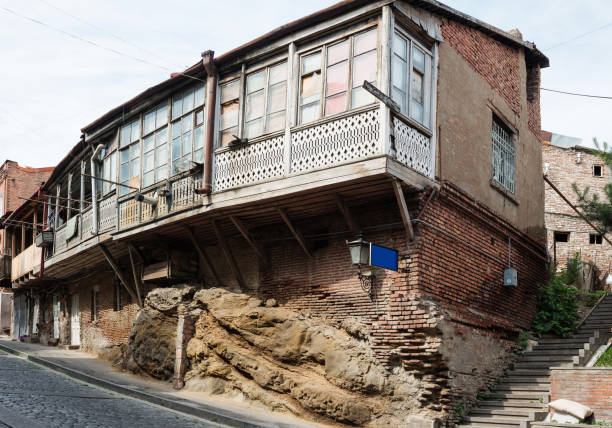 Houses in the old part of the city in Tbilisi