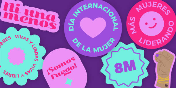 day of the woman stickers.
estampas día de la mujer. - alejandro meerapfel 幅插畫檔、美工圖案、卡通及圖標