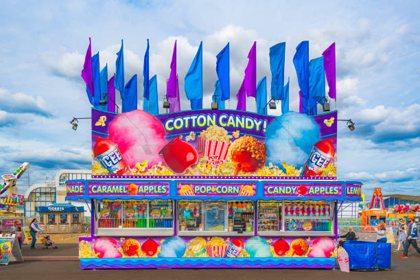 2022 Florida State Fair Tampa Florida USA 02 15 2022. Dessert food booth at the Florida State Fair midway fair stock pictures, royalty-free photos & images