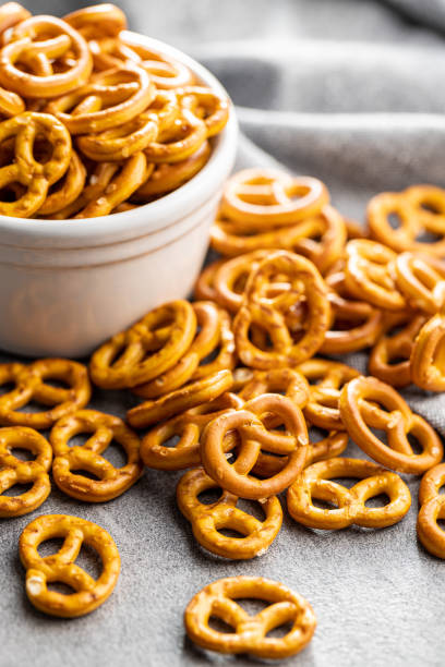 istock Mini pretzels. Crusty salted snack 1373696221