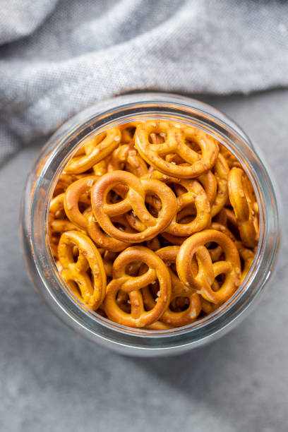 istock Mini pretzels. Crusty salted snack 1373696227