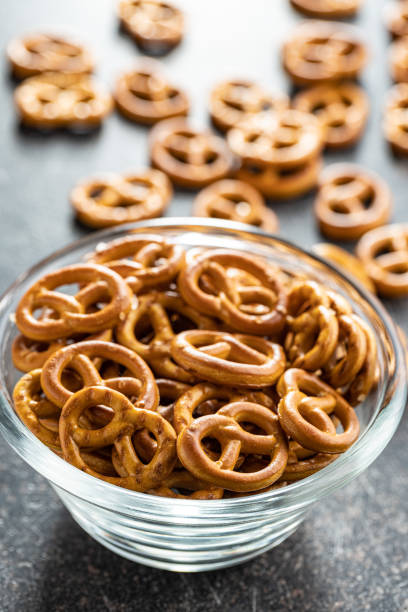 istock Mini pretzels. Crusty salted snack 1373696300