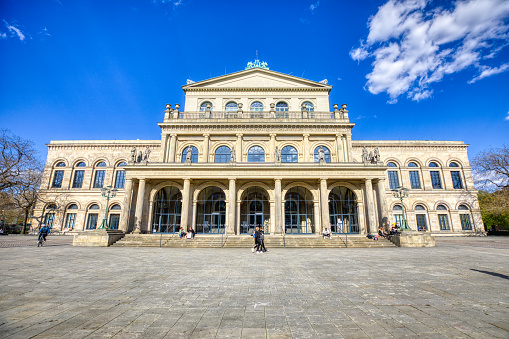 Hannover - Germany, April 25, 2021: Staatsoper Hannover is a German opera house and company in Hanover, the state capital of Lower Saxony.