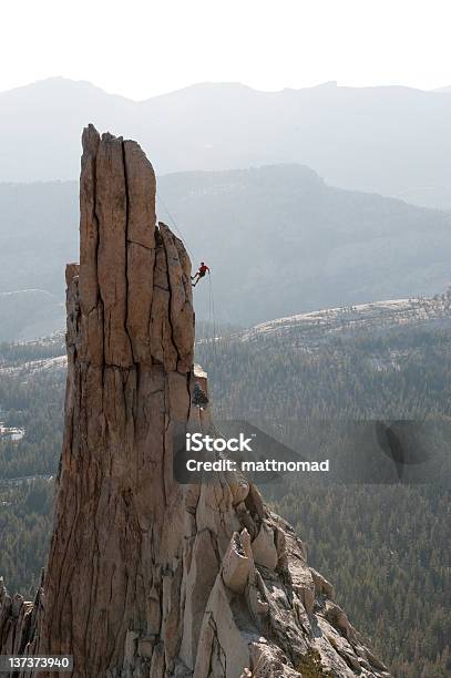 Descending Off Pinnacle Stock Photo - Download Image Now - Achievement, Activity, Adventure