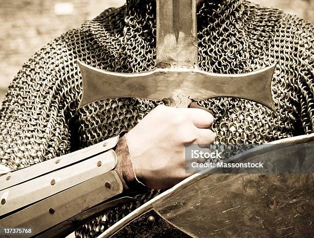 Knight With Sword And Shield Stock Photo - Download Image Now - Shielding, Knight - Person, Shield