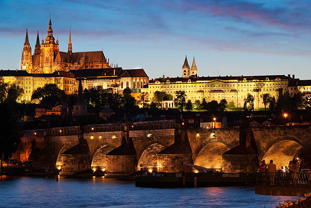 istock St. Vitus and Charles Bridge at night. 137376378