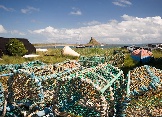 istock Lindisfarne castle over lobster pots 137376493