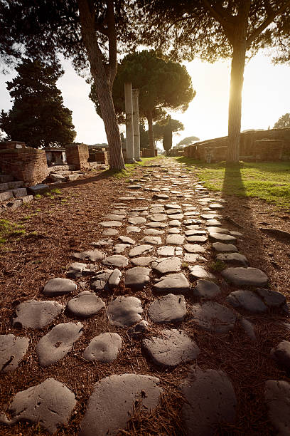 istock Roman Road at Ostia Antica Archeological Site 137379962