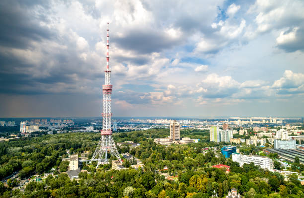 istock Kiev TV Tower in Ukraine 1373802401