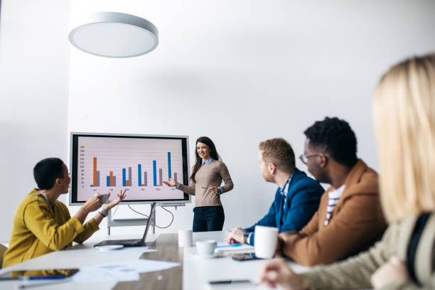 istock Business meeting and presentation in modern office 1373825547