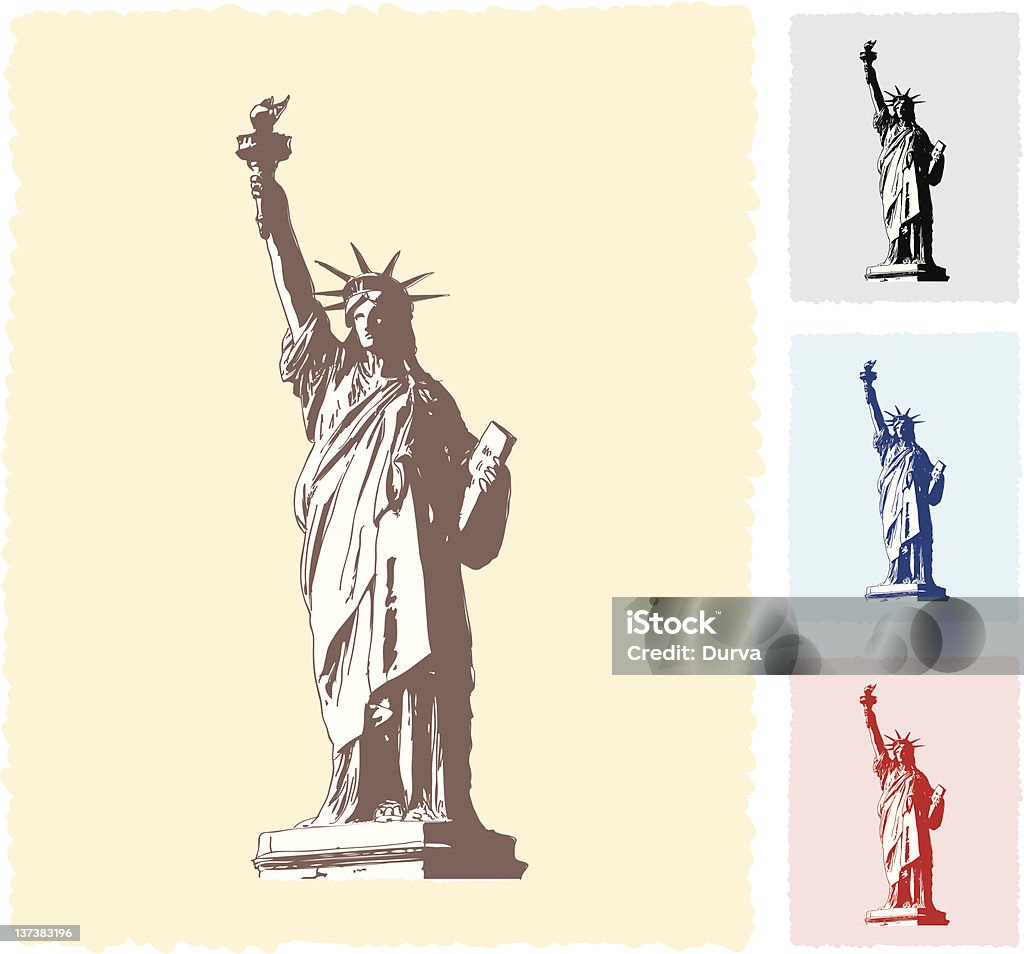 Statue of Liberty Sketch The famous Statue of Liberty in sketch style. Include AI, PDF and CDR (corel 10) files. File in separated layers - easy to edit colors).  Statue of Liberty - New York City stock vector