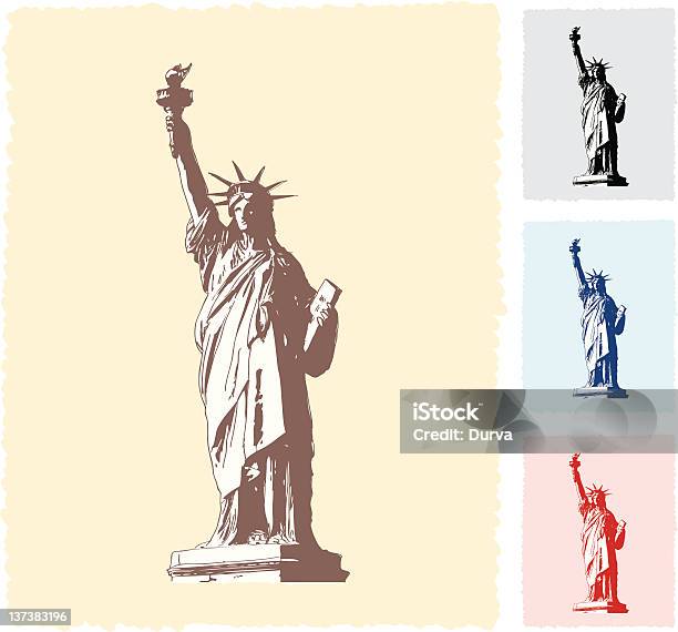 Statue Of Liberty Sketch Stock Illustration - Download Image Now - Statue of Liberty - New York City, Drawing - Art Product, Sketch