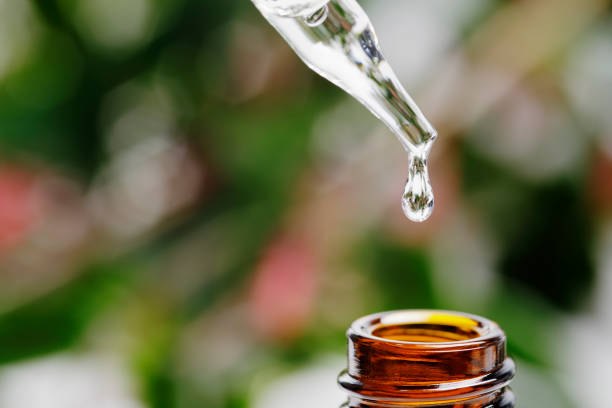 istock Brown herbal extraction bottle with a dropper 1373838734