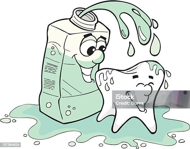 Tooth And Mouthwash Stock Illustration - Download Image Now - Mouthwash, Vector, Anatomy