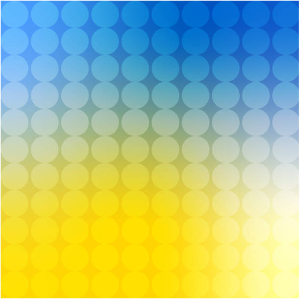 blue and yellow soft geometric polka dot gradient background. abstract flag of ukraine - kiev 幅插畫檔、美工圖案、卡通及圖標