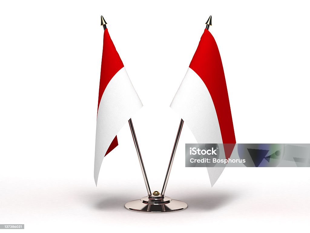 Miniature Flag of Indonesia (Isolated) Miniature Flag of Indonesia Cut Out Stock Photo