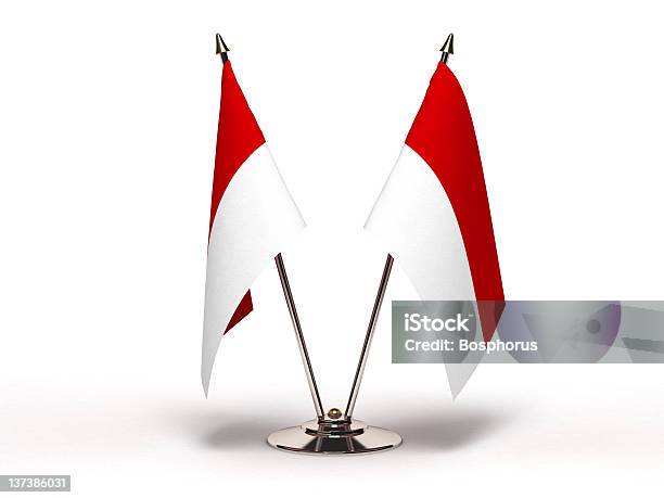 Miniature Flag Of Indonesia Stock Photo - Download Image Now - Cut Out, Indonesian Flag, Small