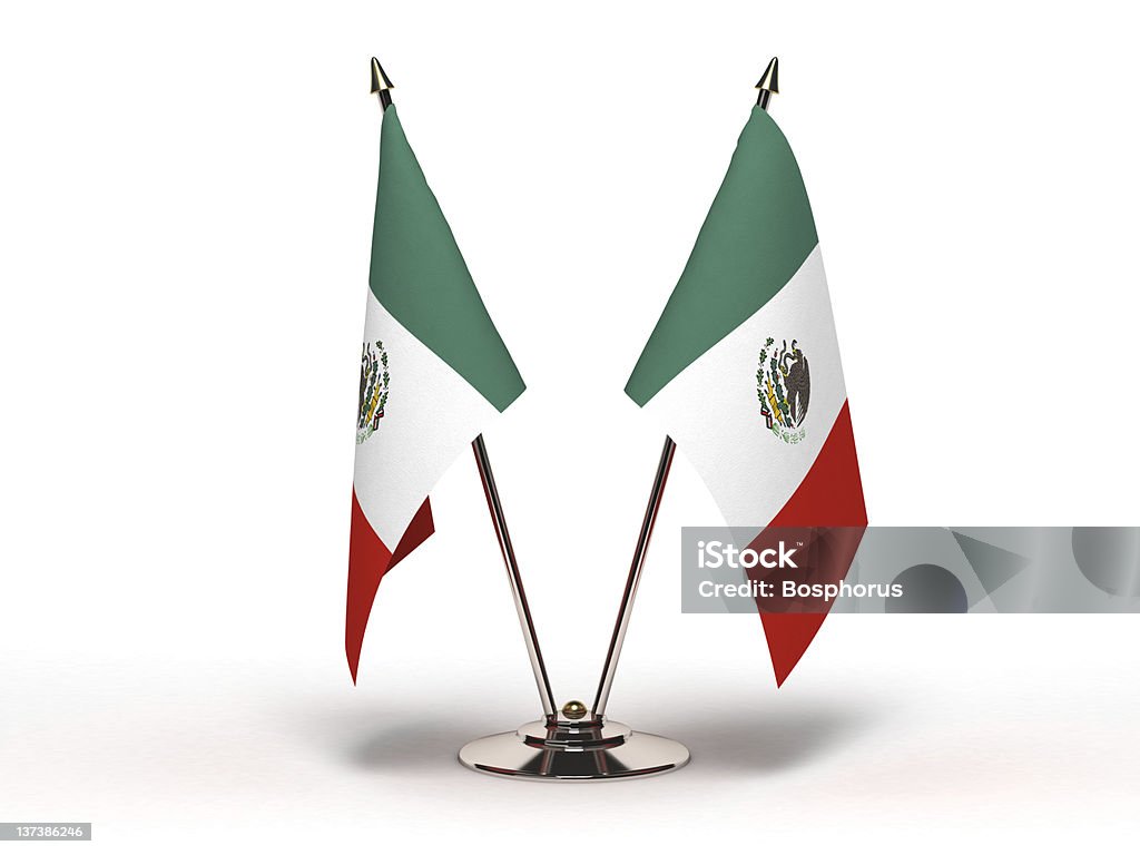 Миниатюрный Флаг Мексики (изолированный - Стоковые фото Мексиканский флаг роялти-фри