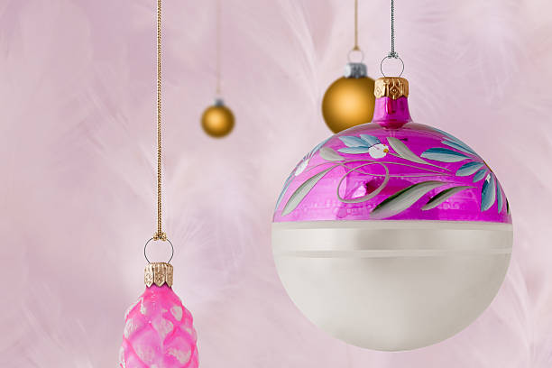 istock Pink And Gold Christmas Baubles 137386602