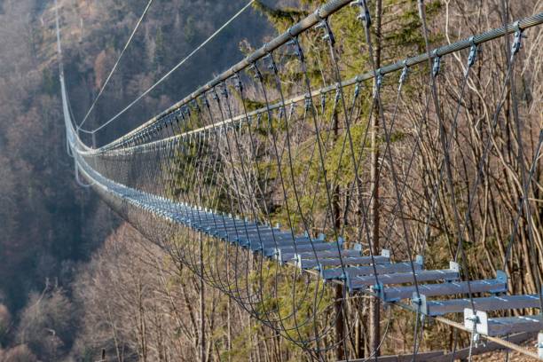 istock Tibetan steel bridge construction 1373872352
