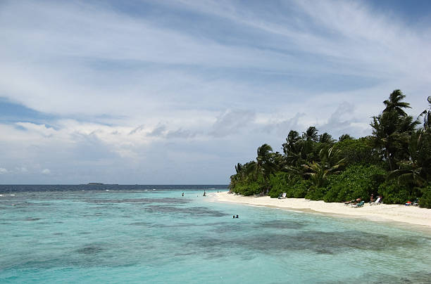 istock Island beach with reef in the Maldives 137387828