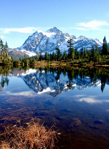 Mt. Shuksan and Picture Lake in the North Cascades National Park