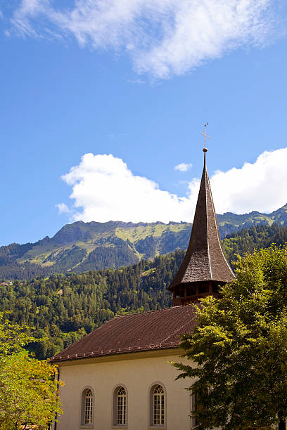 istock Old Church in Interlaken, Switzerland 137391332