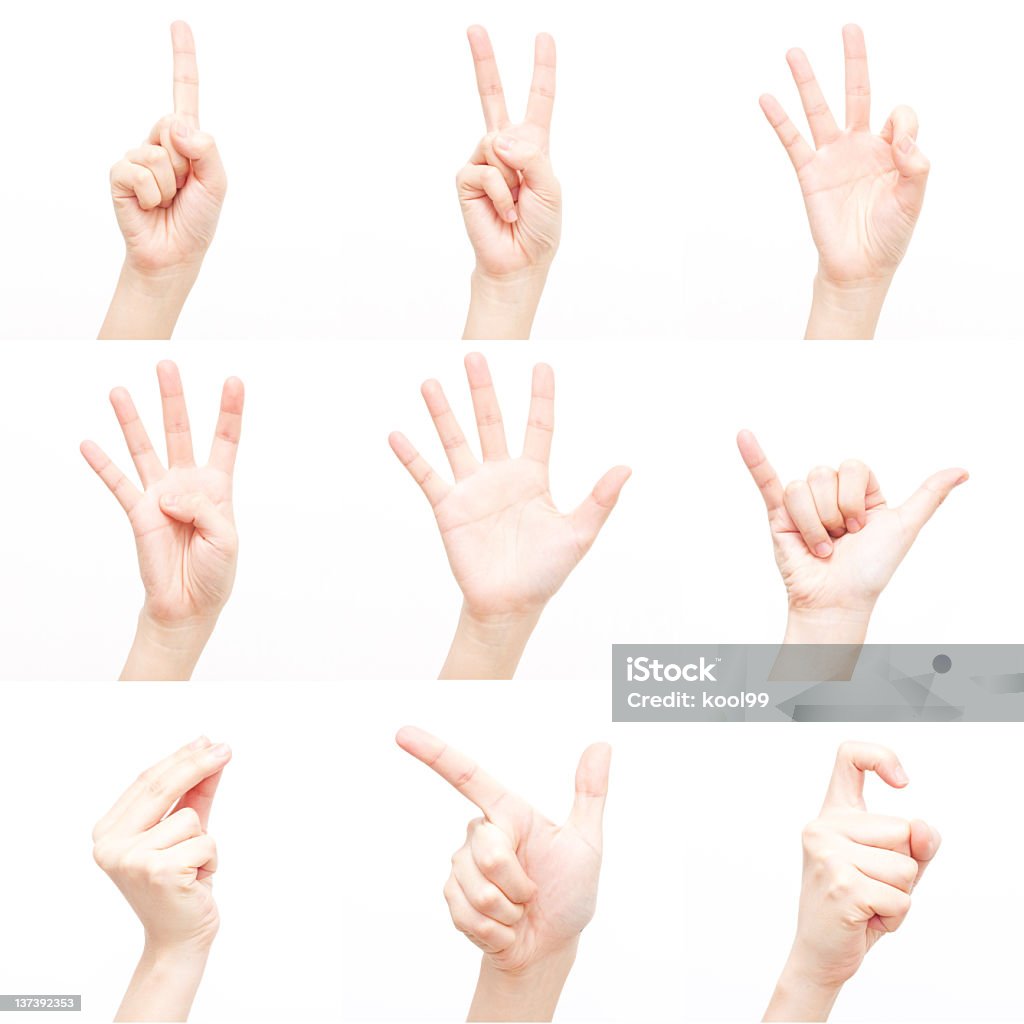 Usar os gestos para expressar de números (XXXL - Royalty-free Abstrato Foto de stock