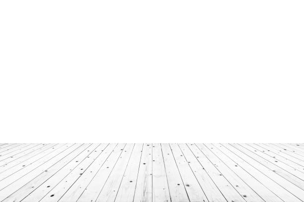 istock Empty white wooden table top isolated on white background 1373927957