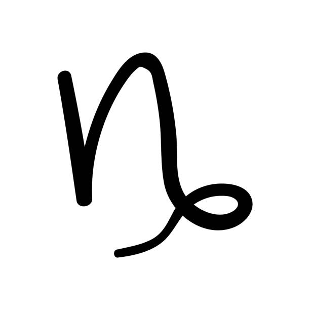 istock Capricorn zodiac sign. Astrological black symbol icon 1373928577
