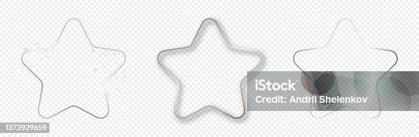 Silver Rounded Star Silver Glowing Rounded Star Shape Frame Stock Illustration - Download ...