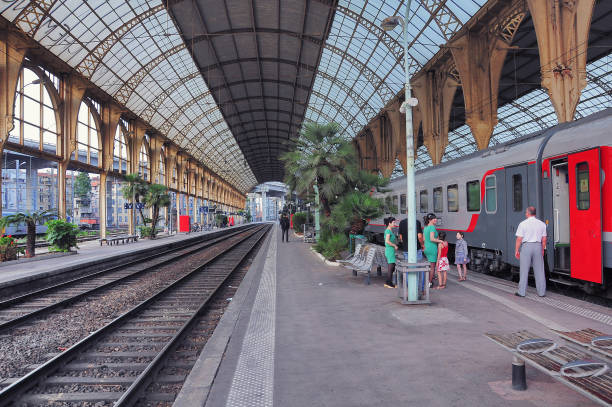 Nice, France - May 26, 2012: Interior of the railway station.
