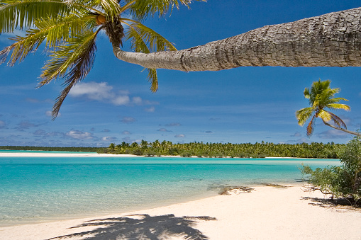 Idyllic beach on tropical island.