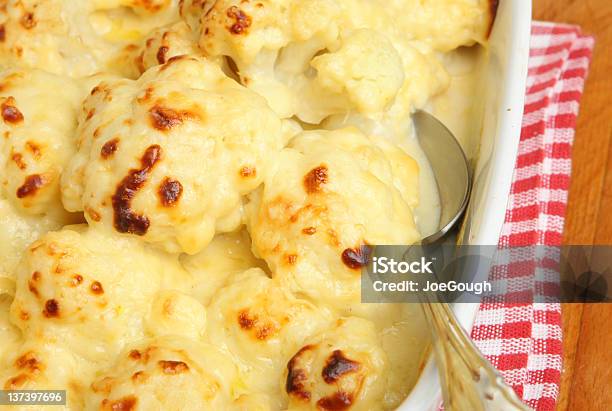 Cauliflower Cheese Stock Photo - Download Image Now - Baked, Casserole Dish, Cauliflower