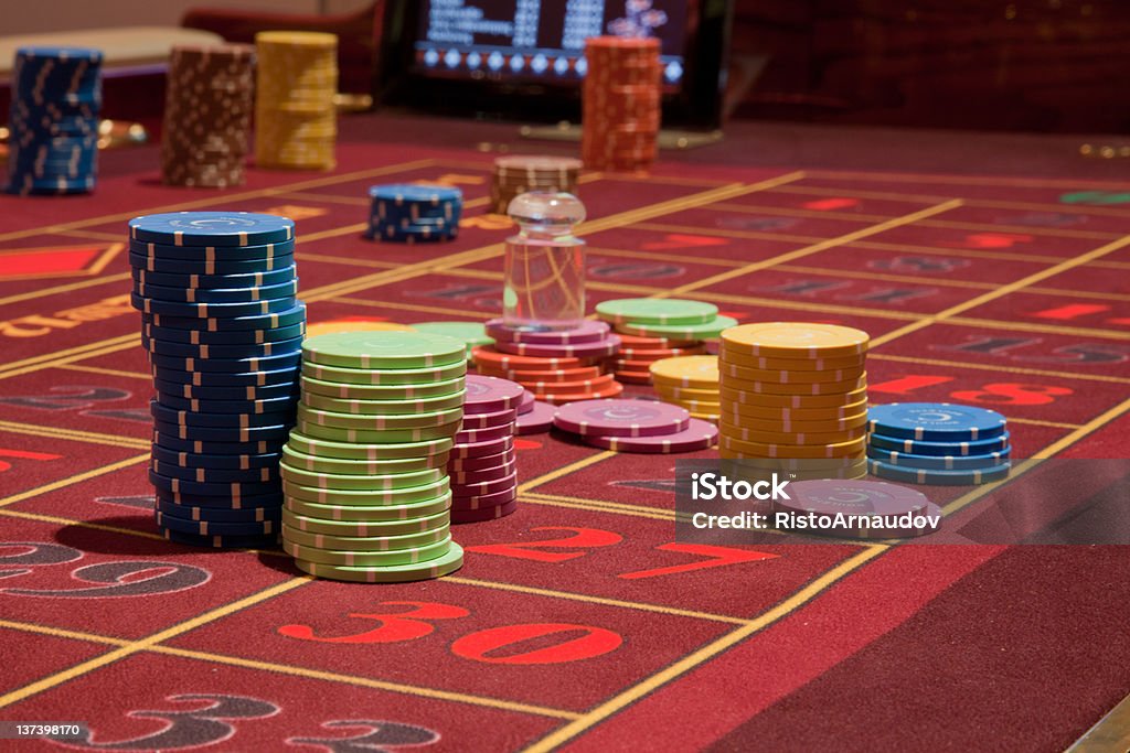 Casino-Chips - Lizenzfrei Fotografie Stock-Foto