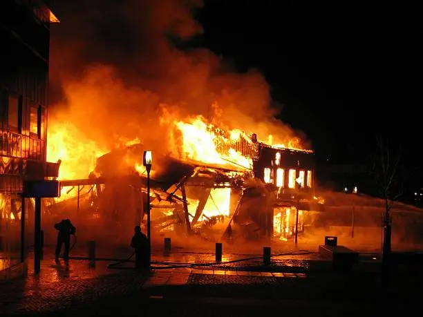 Photo of Burning building