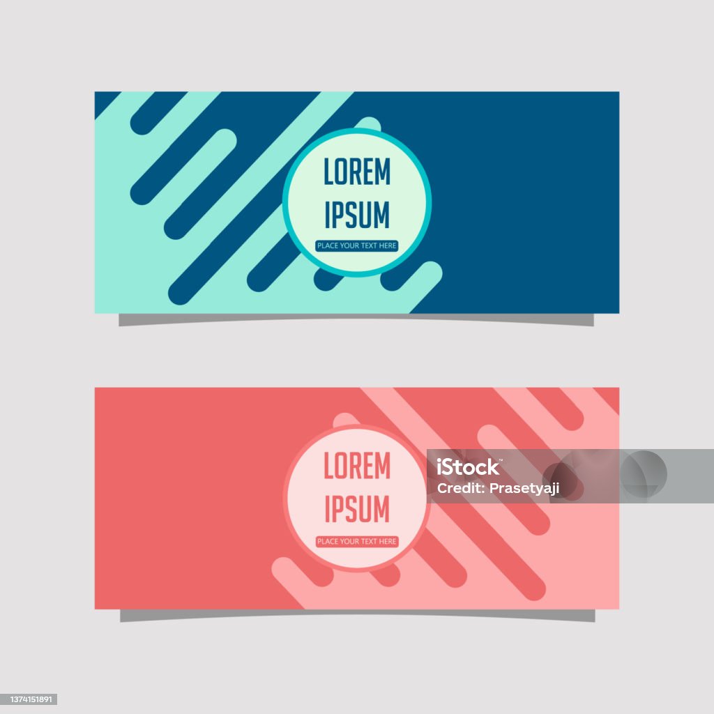 Banner Background Simple Two Color Vector Design Banner Background In Two Colors Blue And Pink Stock ...