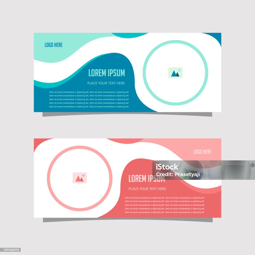 Banner Background Simple Two Color Vector Design Banner Background In Two Colors Blue And Pink Stock ...