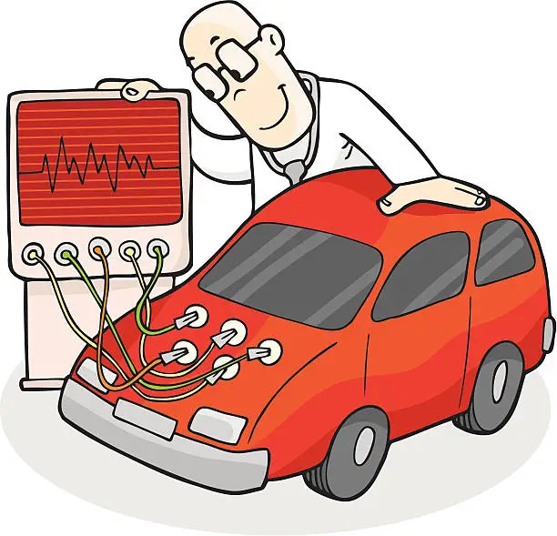 Vector illustration of Doctor of Cars