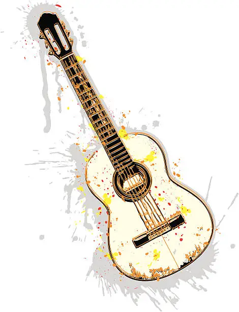 Vector illustration of Guitar Grunge