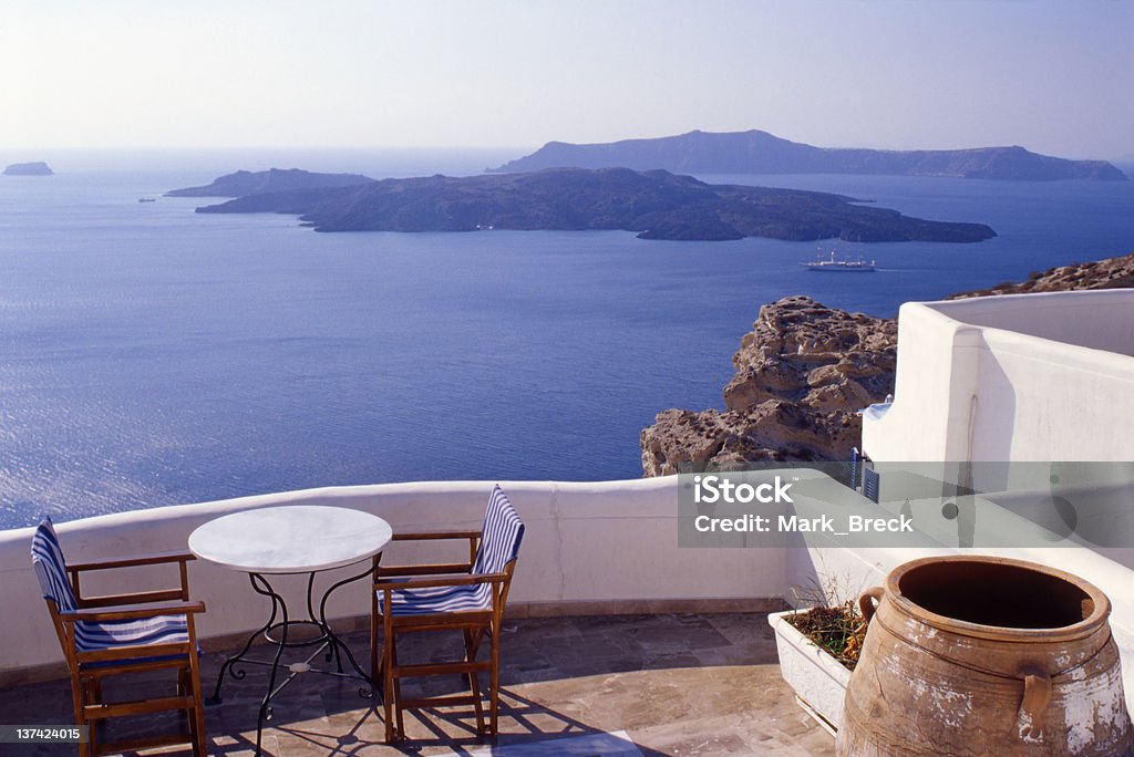 Vista di Santorini - Foto stock royalty-free di Ambientazione esterna