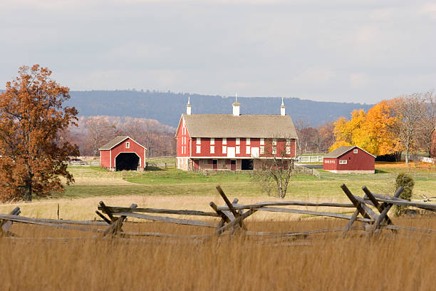 геттисберг национальное поле боя - american civil war battle conflict gettysburg national military park стоковые фото и изображения