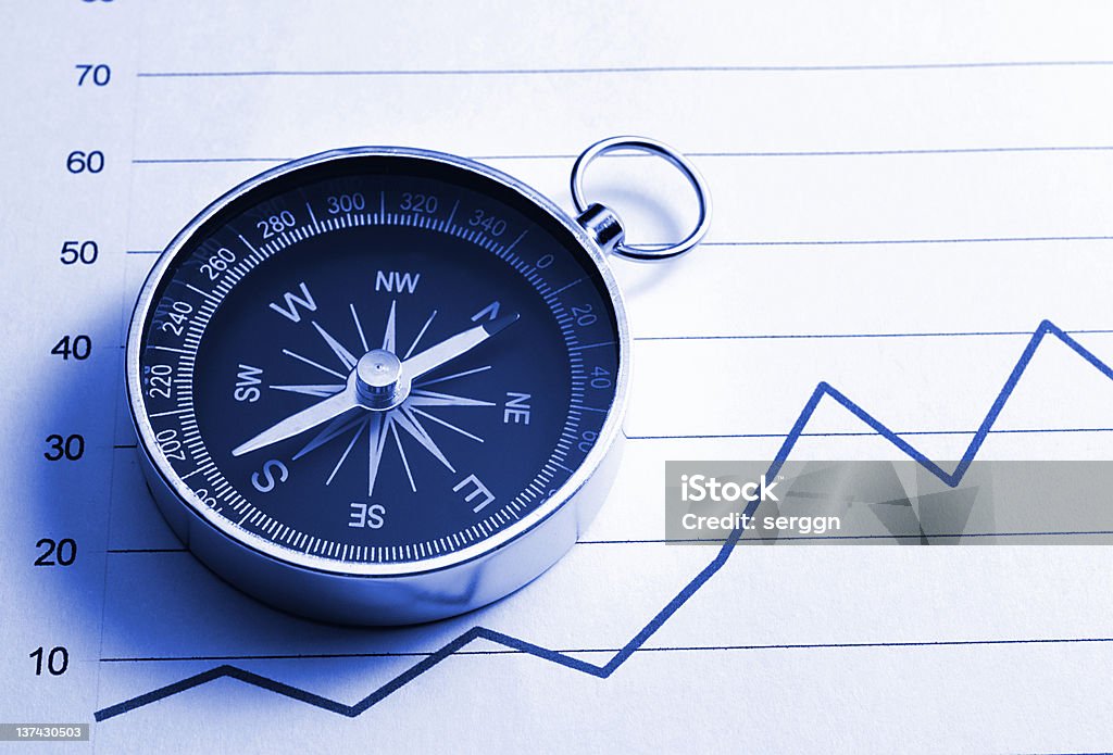 Compass For Graph Compass And Chart Stock Photo - Download Image Now - Chart, Concepts ...