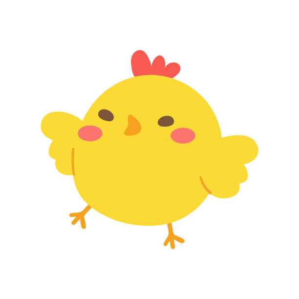 istock cartoon little chick Hatched eggs on Easter. decorate greeting cards for children 1374317619