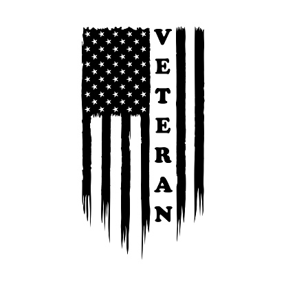 Veteran US Flag vector illustration, American flag illustration Design Concept for background, t shirt, mug etc