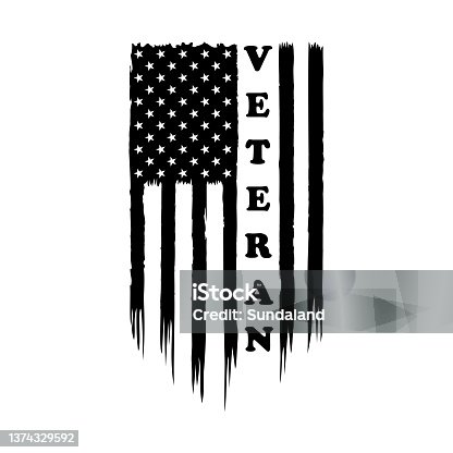 istock Veteran US Flag vector illustration 1374329592