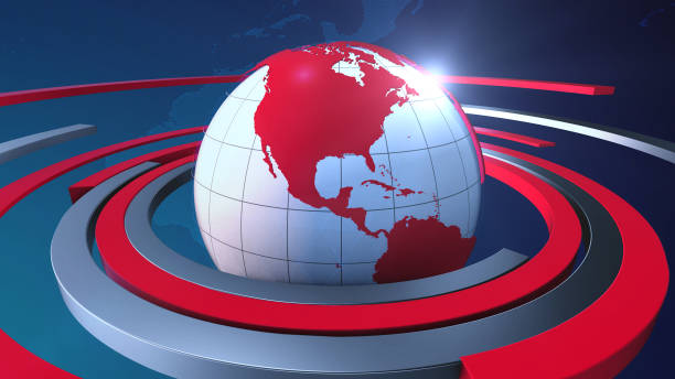 World news background for broadcast World news background for broadcast world news stock pictures, royalty-free photos & images