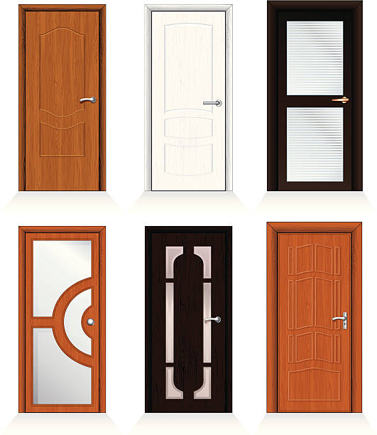 illustrations, cliparts, dessins animés et icônes de ensemble de portes - door nobody macro close up