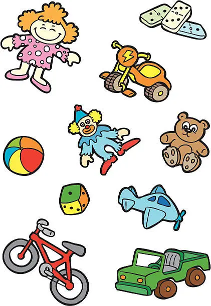 Vector illustration of Toys Collection